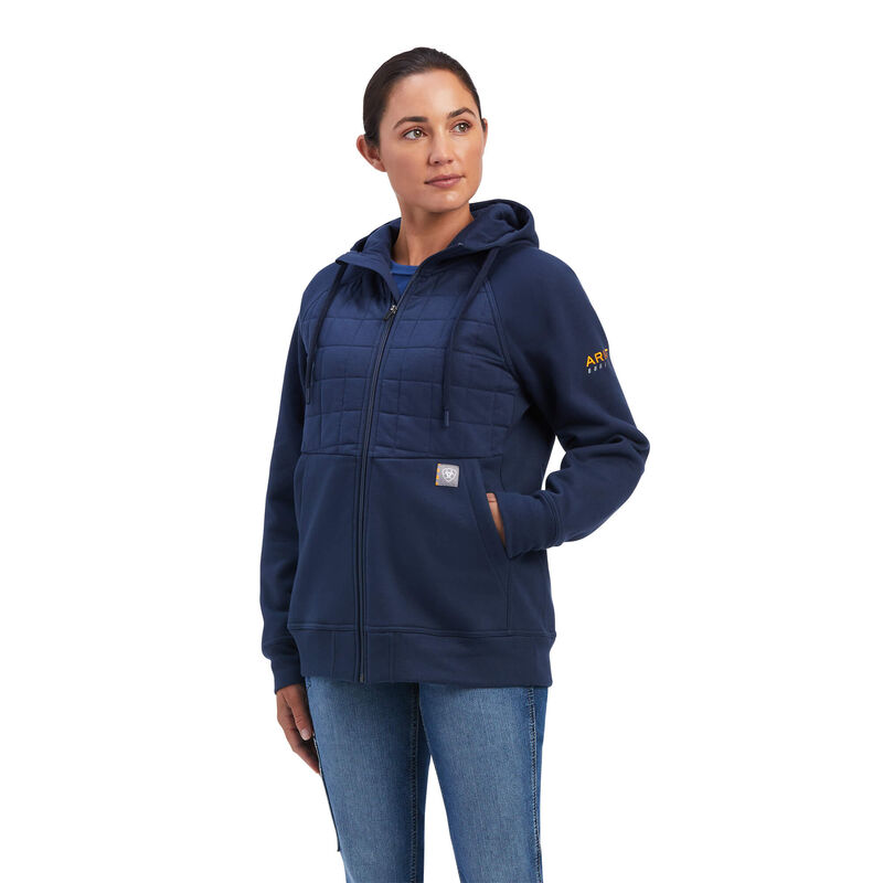 Sudadera Con Capucha Ariat Rebar Regulator Full Zip Azul Marino Mujer - Chile 679-GCUPXM